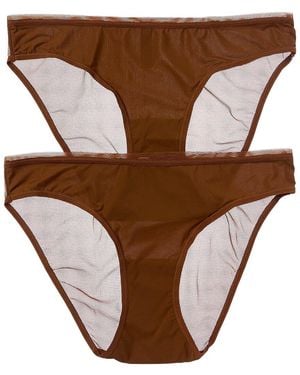 Lively 2pk The Mesh Back Bikini - Brown