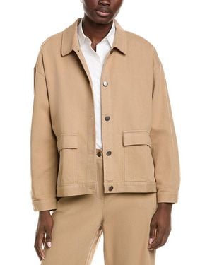 Eileen Fisher Classic Collar Jacket - Natural