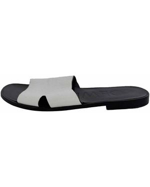 Loewe Leather Logo Slide (Authentic Pre-Loved) - Black
