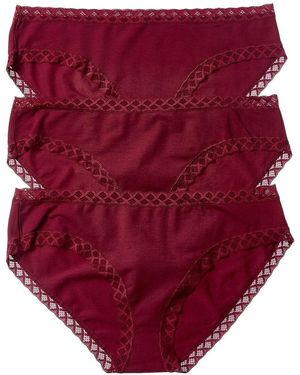 Natori 3Pk Bliss Girl Brief - Red