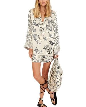 CHARLOTTE GREEN Shirt & Short Set - White