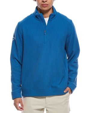 Callaway Apparel Waffle 1/4-Zip Pullover - Blue