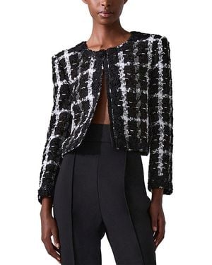 Carolina Herrera Collarless Cropped Jacket - Black