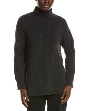Eileen Fisher Turtle Neck Cashmere-Blend Tunic - Black