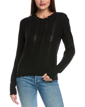 Isla Adrian Pointelle Jumper - Black