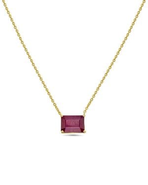 Forever Creations Signature Forever Creations 14K 2.50 Ct. Tw. Ruby Necklace - Metallic