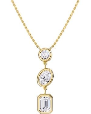 Lab Grown Diamonds 18K Vermeil 2.24 Ct. Tw. Lab-Grown Diamond Pendant Necklace - Metallic