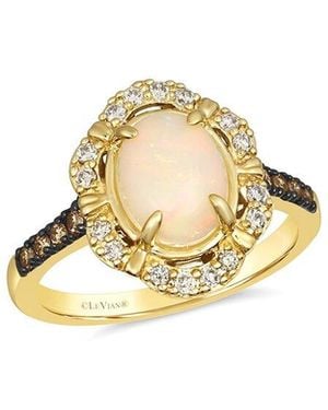 Le Vian 14K 1.12 Ct. Tw. Diamond & Opal Cocktail Ring - Metallic