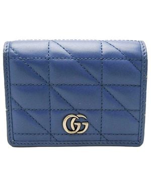 Gucci Leather Wallet (Authentic Pre-Owned) - Blue