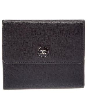 CHANEL Leather Wallet (Authentic Pre-Loved) - Black