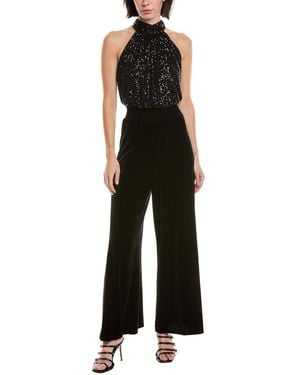 Vince Camuto Sequin Velvet Jumpsuit - Black