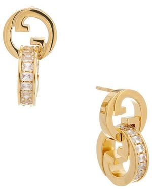 Gucci Blondie Intertwined Crystal Earrings - Metallic