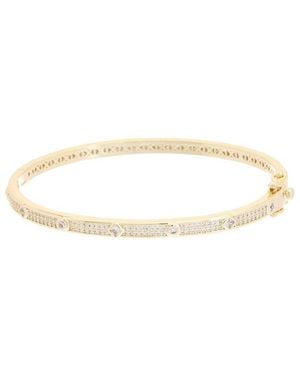 Juvell 18K Plated Cz Bangle Bracelet - White