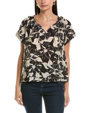 Vince Camuto Peasant Blouse - Black