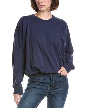 Michael Stars Mariah Bubble Hem Sweatshirt - Blue