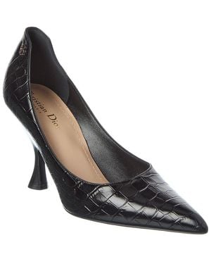 Dior Century Croc-Embossed Leather Pump - Black