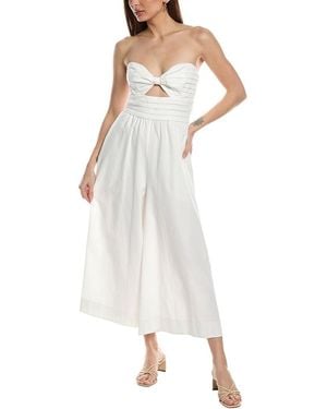 AMUR Halter Pleated Maxi Dress - White