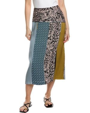 10 Crosby Derek Lam Laverne Slit Front Midi Skirt - Green