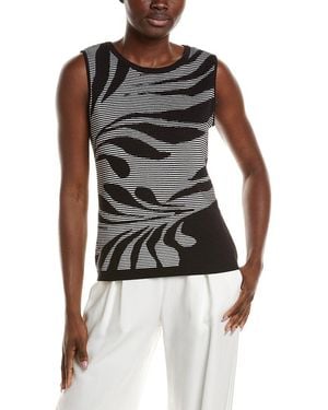 Anne Klein Floral Jumper Tank - Grey
