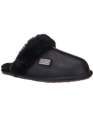 Australia Luxe Closed Mule Sheepskin Slipper - Black