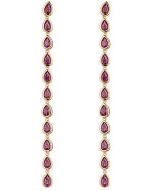Eye Candy LA Cz Linear Earring - White