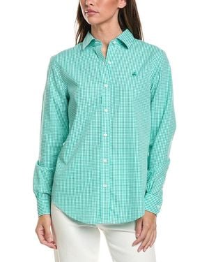 Brooks Brothers Classic Gingham Blouse - Blue