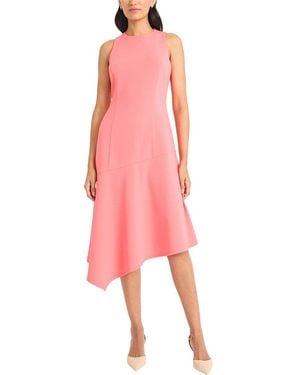 Maggy London Scuba Crepe Sleeveless Midi Dress - Pink