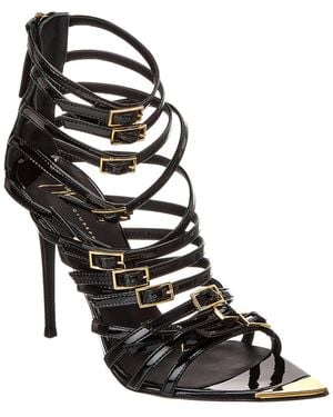 Giuseppe Zanotti Intrigo 105 Patent Sandal - Black