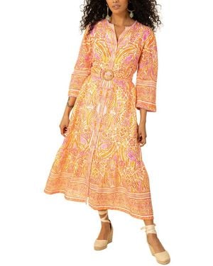 Hale Bob Linen Davina Mini Dress - Orange