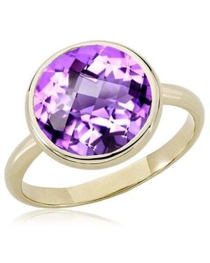 Genevive Jewelry 14k Over Silver Cz Ring - Purple