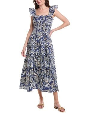 Sail To Sable Smocked Bodice Maxi Dress - Blue
