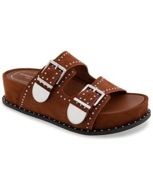 Kenneth Cole Gradie Suede Sandal - Brown