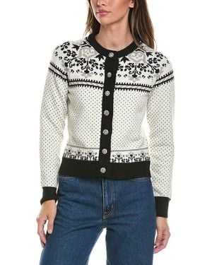 Generation Love Sade Fairisle Wool-Blend Cardigan - Grey