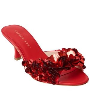 Jack Rogers Crown Sequin Sandal - Red