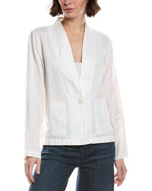 Eileen Fisher Petite Button Jacket - White