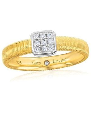 Suzy Levian CZ Jewelry Suzy Levian Golden Helix Cz Ring - Metallic