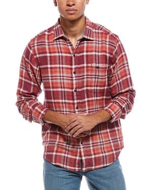 Tommy Bahama Double Duty Check Flannel Shirt - Red