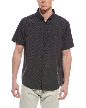 Report Collection Geo Print Shirt - Black