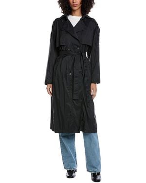 Moncler Deva Long Trench Coat - Black