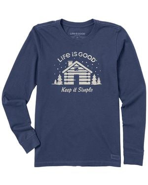 Life Is Good. Crusher T-Shirt - Blue