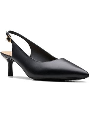 Clarks Adela Leather Slingback Pump - Black