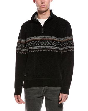 Point Zero Semi Fit 1/4-Zip Mock Neck Sweater - Black