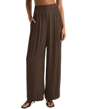 Z Supply Lisse Wide Leg Pant - Brown