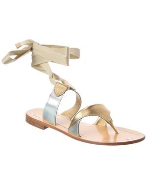 Sarah Flint Leather Sandal - Metallic
