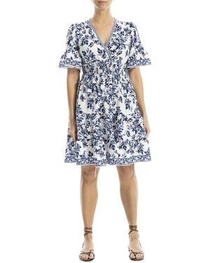 Max Studio Tiered Mini Dress - Blue