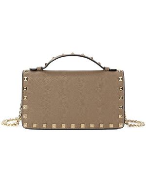 Tiffany & Fred Paris Mini Pebbled Leather Crossbody - Brown