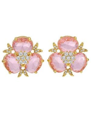 Eye Candy LA Cz Stud Earring - Pink