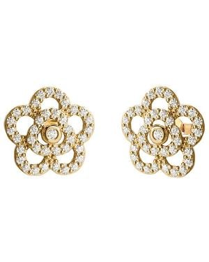 Gabi Rielle 14K Over Cz Rose Earrings - Metallic