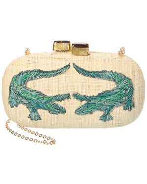 PAMELA MUNSON Le Croc Clutch - Green