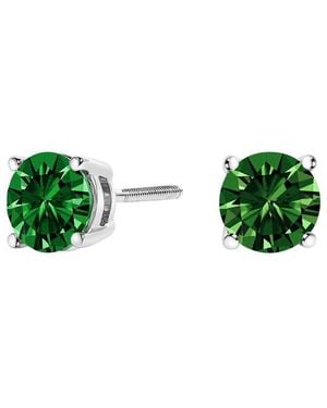 Haus of Brilliance 14K 1.00 Ct. Tw. Lab-Grown Diamond Stud Earrings - Green